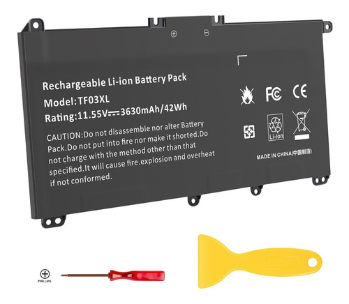 Bateria Tf03xl Hp Pavilion 17 15 14 17-ar050wm 920070-855 Hs