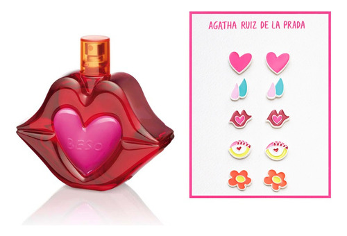 Perfume Agatha Ruiz De La Prada Beso Edt 100ml + Conjunto de anéis