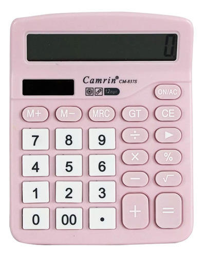 Calculadora Basica Escolar Multifuncion Escritorio Jsq-02 Color Rosa