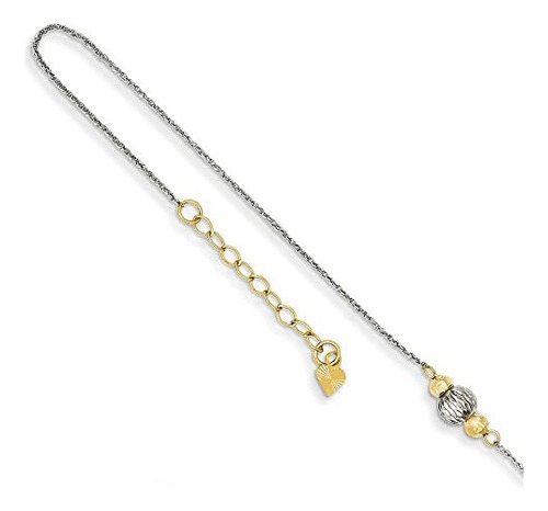 Joia Com Laço Preto Ropa De Ouro De Dois Tons 14k Com Torno