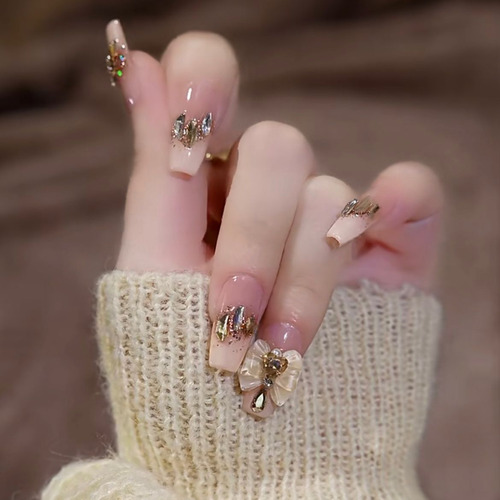 Uñas Postizas Pegamento De Uñas Postizas Decoradas Color Z172