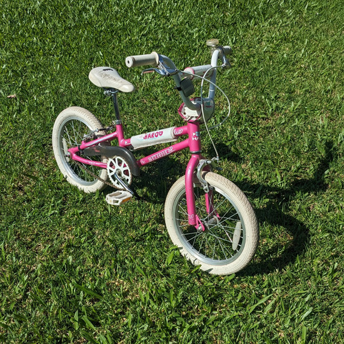 Bicicleta Paseo Infantil Haro Rodado 16 Color Blanco Y Rosa