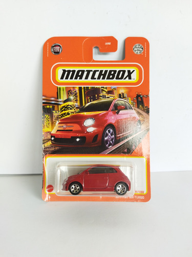 Matchbox 2019 Fiat 500 Turbo Rojo 19/100 Metal Collector Car