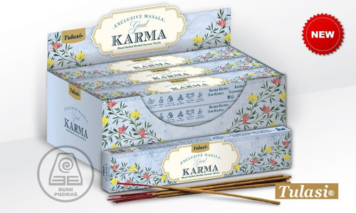 Imagen 2 de 6 de Incienso Tulasi Exclusive Masala Bumi Piedras