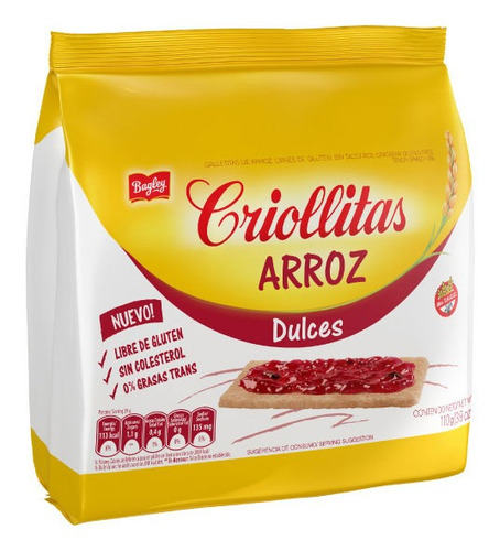 Galletitas De Arroz Criollitas Bagley Dulce Chica