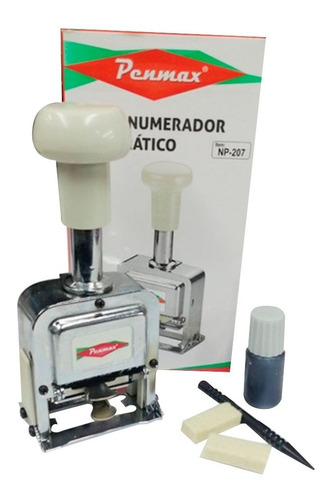 Sello Numerador Automático Penmax Metálico 7 Dígitos Np-207