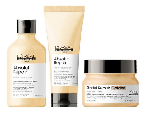 Pack Loreal Absolut Repair Shampoo, Crema Y Máscara 250ml