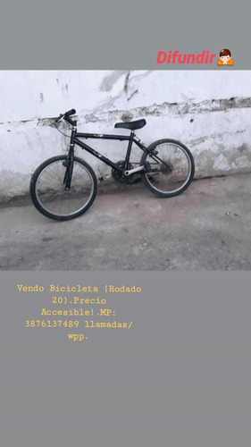 Bicicleta Para Chicos . Rodado 20 . Súper Accesible! . Negro