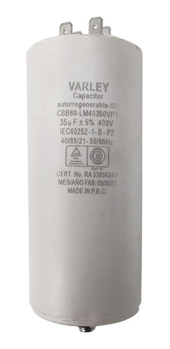 Capacitor 35 Uf Microfaradios 400 Vac Full