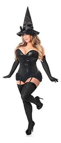 Daisy Corsets Top Drawer - Corse De Bruja De Lentejuelas Par