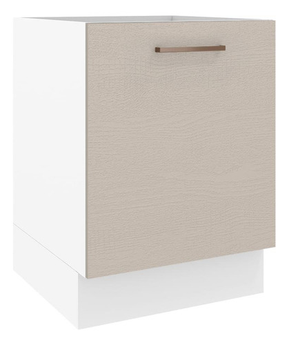 Mueble Cocina 60x60cm 1 Puerta (sin Tablero) Agata Madesa Color Blanco/Crema