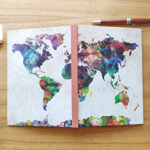 Diario Viaje Cuaderno Bitacora Regalo Interior Diseñado A5