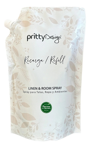 Recarga Room Spray Pritty Design Manzana Y Jazmin 1000ml