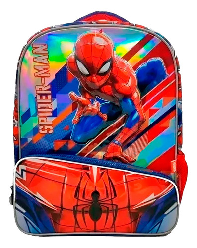 Mochila Espalda Spiderman 17  Primaria Nene Original Scarlet