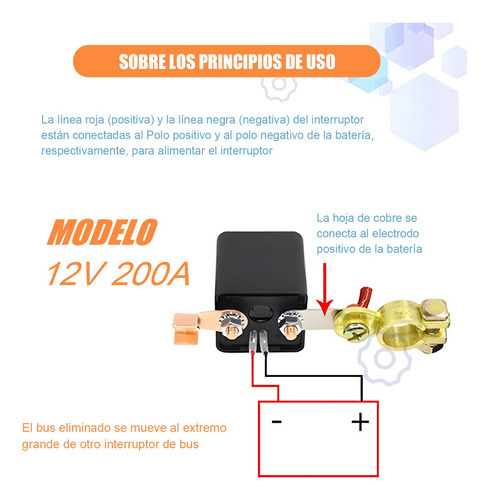 Interruptor De Desconexión De Batería De Automóvil 12v/200a