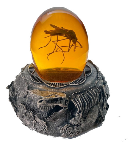 Jurassic Park Mosquito Jurásico 3d Resina Ámbar
