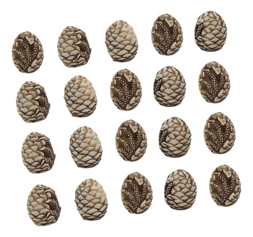 20x Mini Huevos De Dinosaurio Piedras De Resina Decorativa