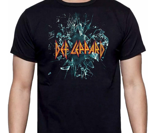 Def Leppard - Broken Glass Logo - Rock / Metal - Polera Cyco