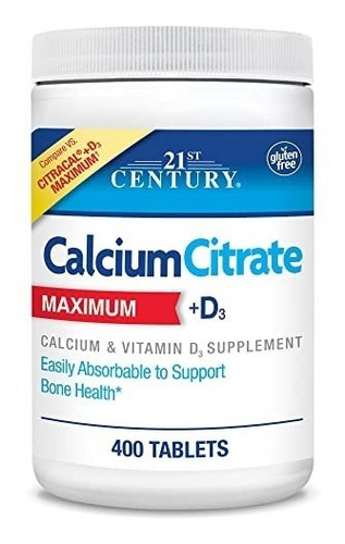 21st Century | Calcium Citrate+d3 Maximum I 400 Comprimidos 