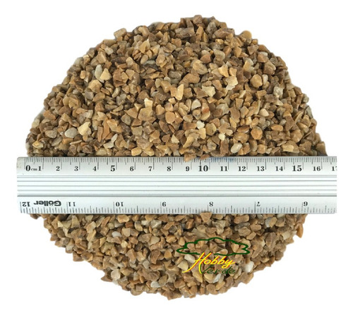Imagem 3 de 7 de Granitina Ouro Pedrisco Para Aquários E Terrários Nº01 10kg