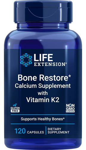 Suplemento Life Extension Bone Restore Y Vitamina K2 Para Hu