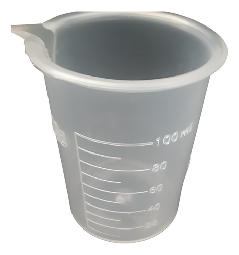 Vaso Plástico Graduado 100 Ml Polipropileno Alta Resiste