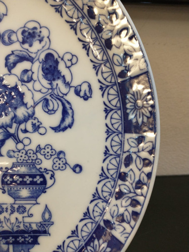 Antiguo Plato De Porcelana Tsuji Old Blue