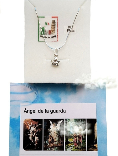 Colgante Angel De La Guarda 8.7 Mm ( Made In Italy ) Plata 