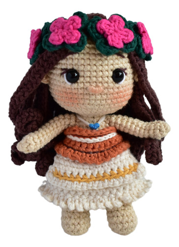 Moana Amigurumi Tejido A Crochet 13 Cm