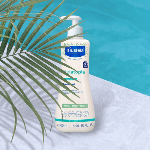 3 Un Mustela Gel Stelatopia Pele Com Tendência Atópica 500ml