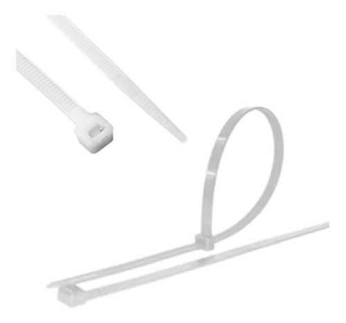Tirrap Tiewrap Plastico 3.6mm X 10cm Blanco (100 Unidades)