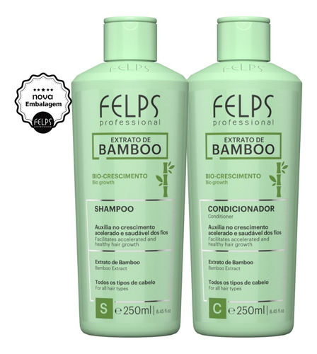 Felps Bamboo - Shampoo 250ml + Condicionador 250ml