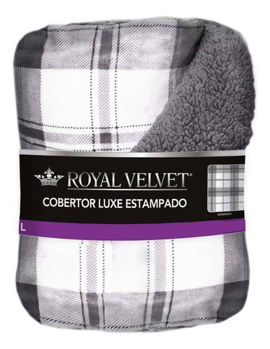Cobertor Luxe Matrimonial Royal Velvet Gris
