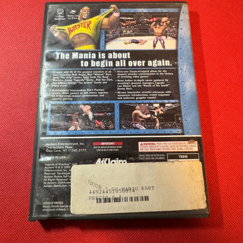 Legends Of Wrestling Nintendo Game Cube Gc Original (Usado)
