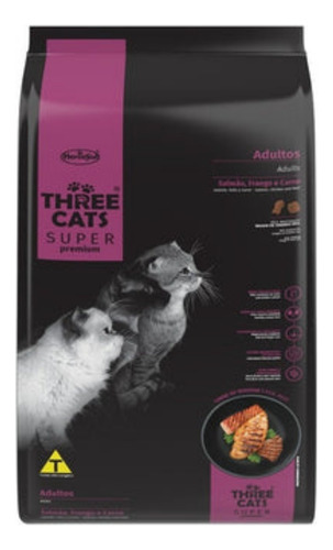 Alimento Three Cats Adulto Súper Premium 15kg Con Regalo Vdm