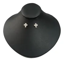 Comprar Aretes Para Mujer O Niña Cruz Cristales Blancos Joya Plata