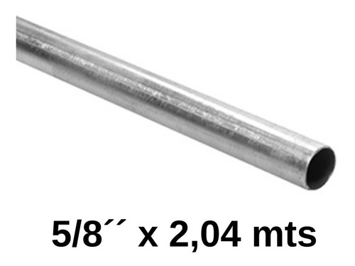 Tubo Cortinero De Aluminio 5/8´´ X 2,04 Mts 