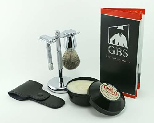 Gbs Hombre Grooming Set Con Mariposa En Omega Crema De Afeit