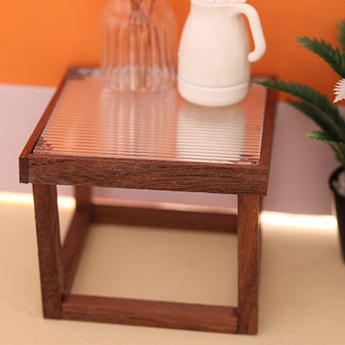 Mesa Auxiliar De Mesa De Café En Miniatura Con Forma De Casa
