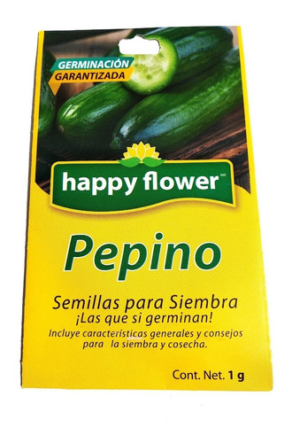 Semillas De Pepino Flores Felices Huerto Del Hogar 890