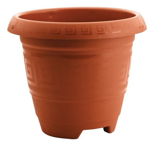 Maceta Redonda Plastica Plantas Jardineria 15 Litros 34x30cm Color Terracota