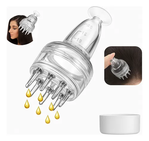 Peine Aplicador Masajeador Pelo Aceite Capilar Minoxidil Blanco
