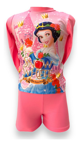 Vestido Traje De Baño Infantil Niñas Princesas Frozen Minnie