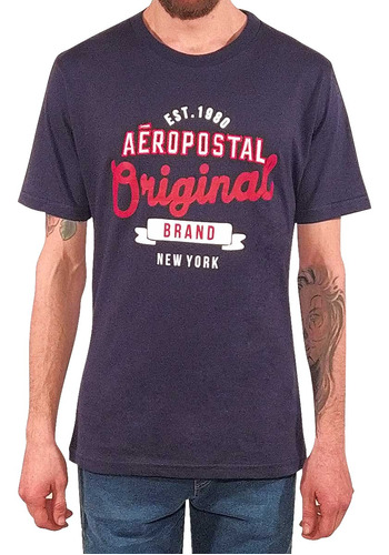 Remera Aeropostale Manga Corta Original Tee Hombre Aero