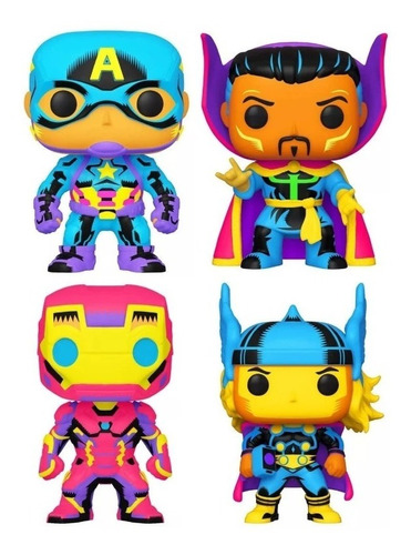 Funko Pop - Marvel - Avengers Blacklight Pack - 4 - Xuruguay