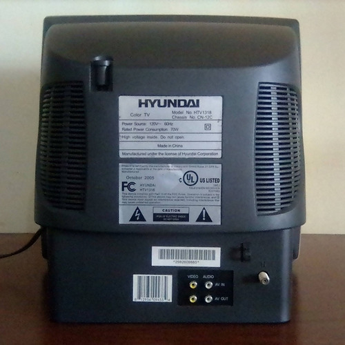 Imagen 3 de 4 de Televisor Hyundai 14 Pulgadas Con Control
