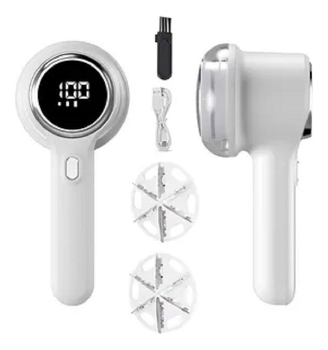 Saca Pelusa Electrico Quita Removedor Recargable Con Usb Blanco