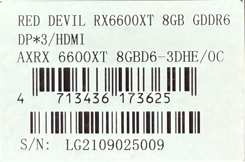 Placa De Video Red Devil Amd Radeon Rx 6600 Xt 8gb Gddr6 (Usado)