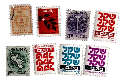 8  Sellos Postales Timbres Estampillas Israel  T 17