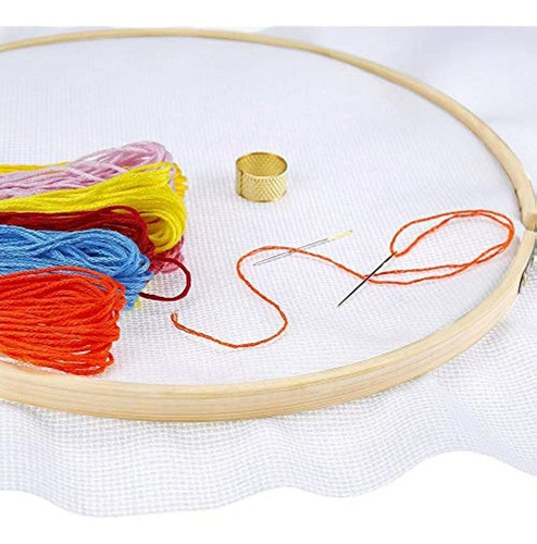 Imagen 5 de 7 de 10 Piezas 15cm Aros De Bordado Aro De Bambú Para Navideña